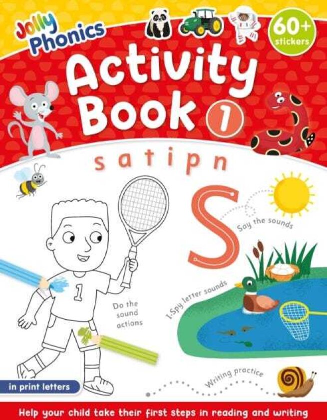 Jolly Phonics Activity Book 1 in Print Letters (American English edition)