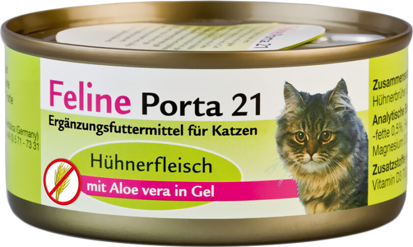 Økonomipakke Feline Porta 21 - 24 x 156 g - Kylling med aloe