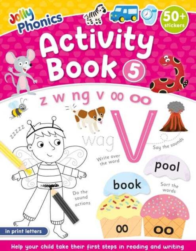 Jolly Phonics Activity Book 5 in Print Letters (American English edition)