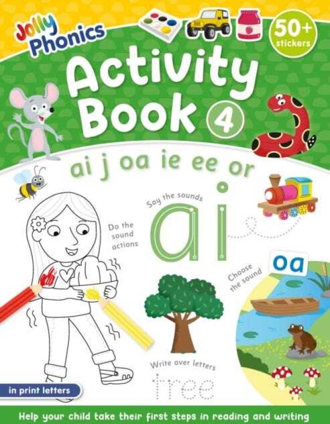 Jolly Phonics Activity Book 4 in Print Letters (American English edition)