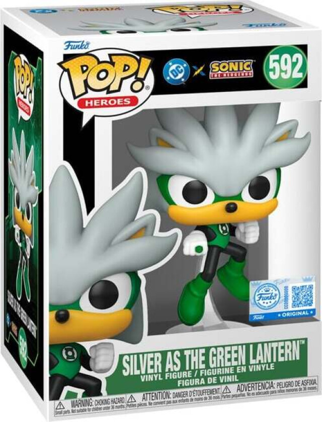 Sonic x Justice League - Silver as The Green Lantern Vinylfigur 592 - Funko Pop! - Funko Shop Europe