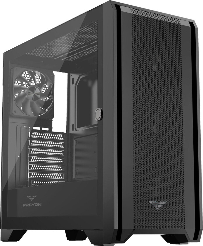 Preyon Nest Windy PC-kabinett - ATX, MicroATX, Mini ITX - Svart