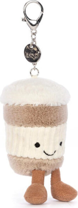 Jellycat Fun To Go Kaffe Veske Nøkkelring, Kaffe To Go