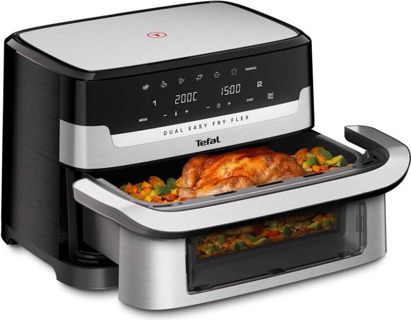 Dual Easy Fry Flex EY922D Airfryer 9L, 2700W - Svart