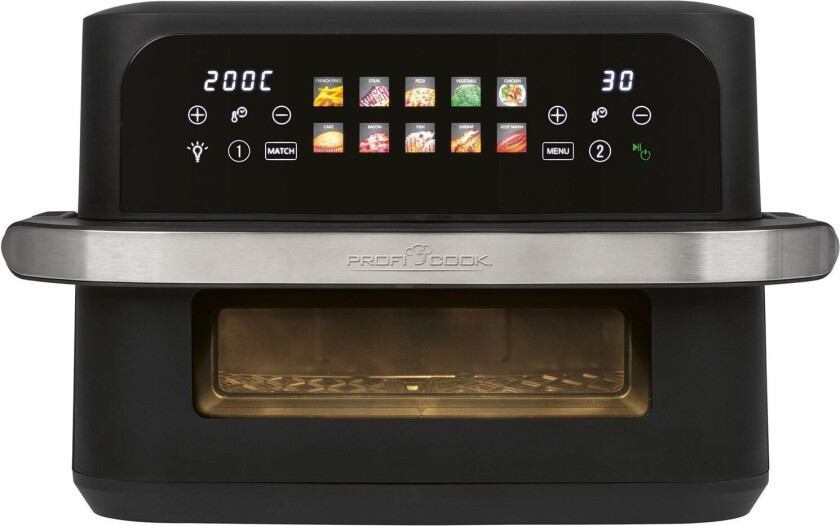 PC-FR 1313 H Dobbel Airfryer - 10L, 2400W - Svart