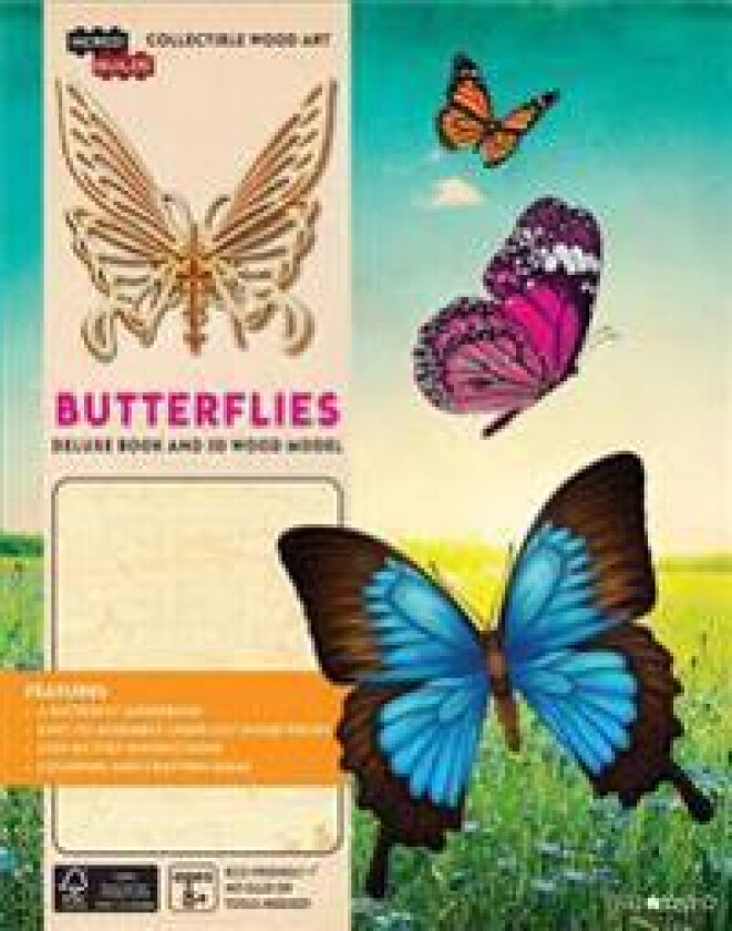 IncrediBuilds: Butterflies Deluxe Book and Model Set