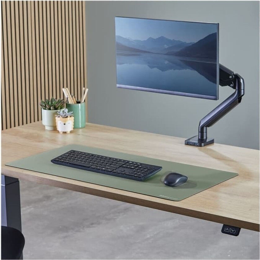 Fellowes Breyta - Desk mat: 80 x 40 cm - gummi - grågrønn