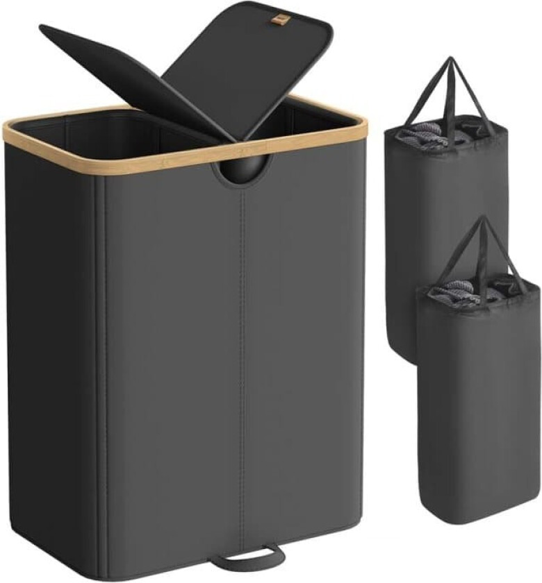 Skittentøyskurv, 52x38,5x75 cm, Svart