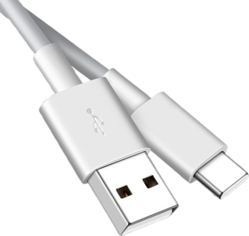 2-pakning Hvit Type-C-ladekabel med oransje kontakter S