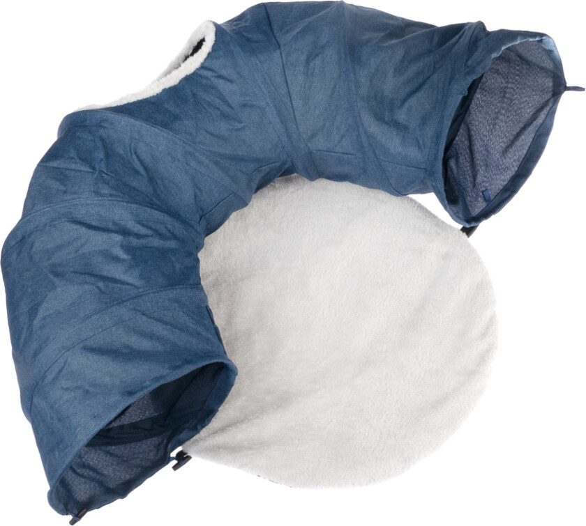 kattetunnel med plysjmatte  - L 95 x B 70 x H 28 cm