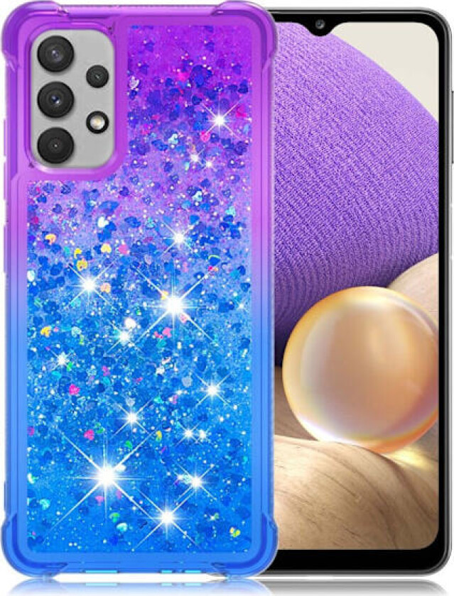 Princess Samsung Galaxy A32 deksel - Lilla / Himmelblå