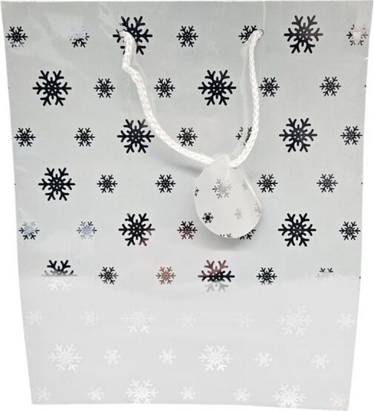 Bilde av Gavepose snøkrystaller 32x26.5x12cm | Perfekt til jul