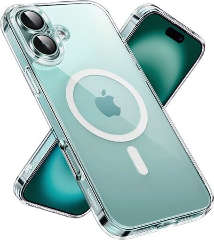 Classy Clear Magnetic Case for iPhone 16 Plus - gjennomsiktig
