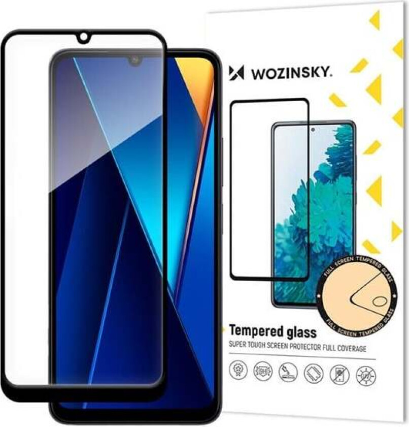 Full Glue Tempered Glass with Black Frame for Xiaomi POCO C65/Redmi 13C