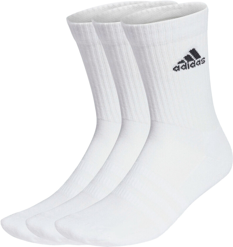 adidas Cushioned Crew Socks 3 Pairs, tennissokker, unisex WHITE/BLACK