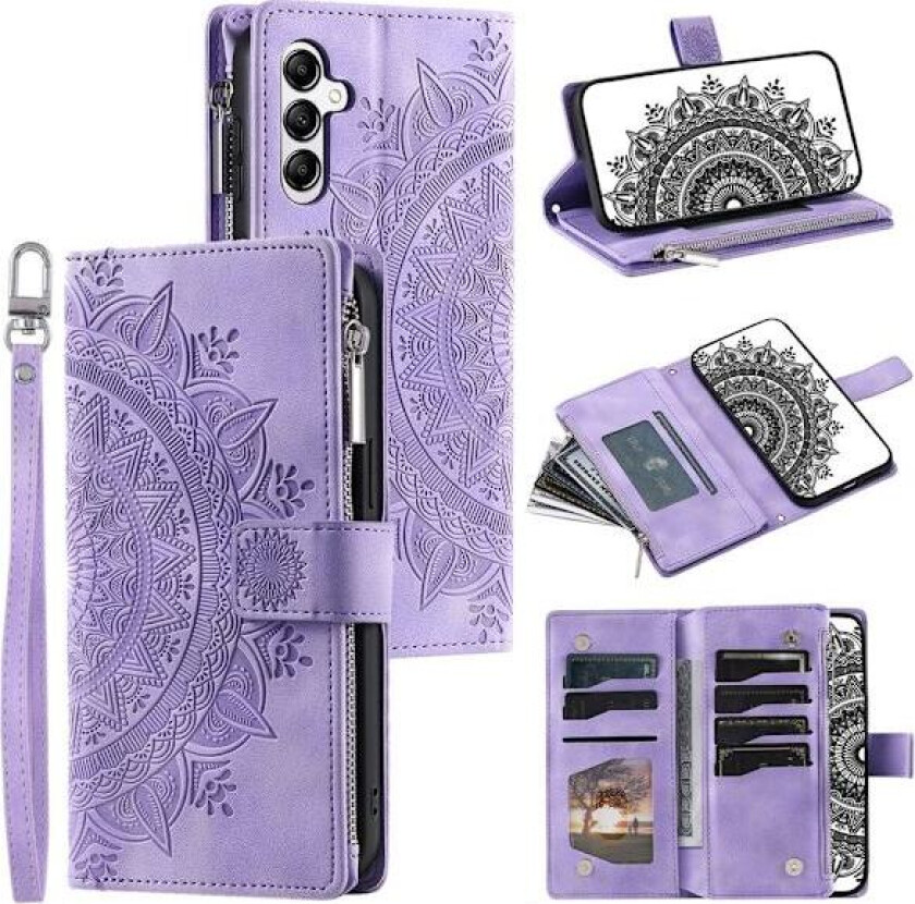 For Samsung Galaxy A17 / A26 Lommebok Deksel Shell Mandala Blomstermønster