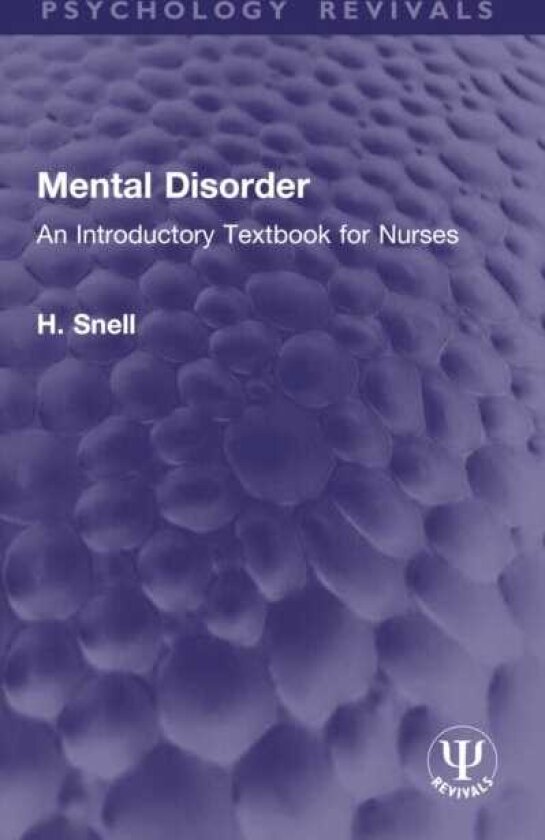 Mental Disorder An Introductory Textbook for Nurses