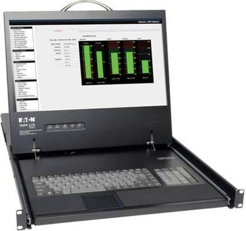 19" Tripp Lite Eaton Series 8-Port Rack Console Cat5 KVM Switch 1U RM 19" LCD Rackmount