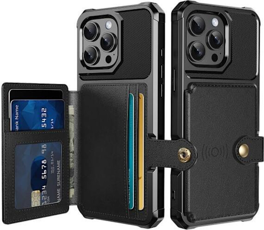 iPhone 16 Pro Deksel med Kortspor Svart