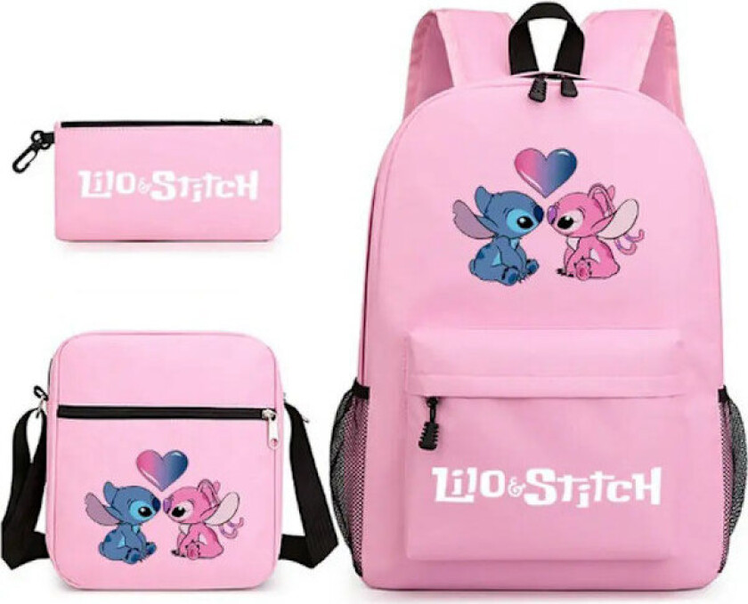 Lilo & Stitch Ryggsekk for menn og kvinner, skolesekk med stor kapasitet, lett, laptop-ryggsekk, reise-ryggsekk, 3 deler, samme som bilde5