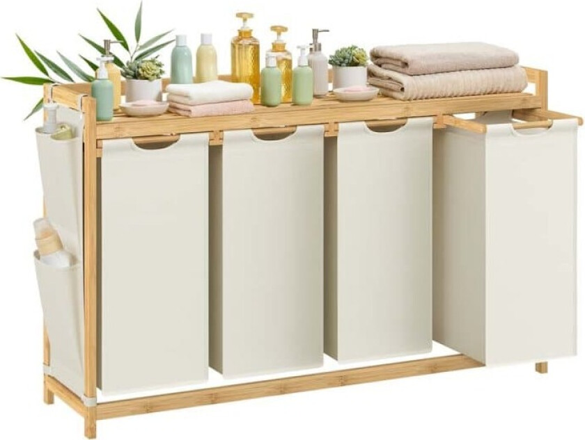 Skittentøyskurv, 94x33x78 cm, Hvit