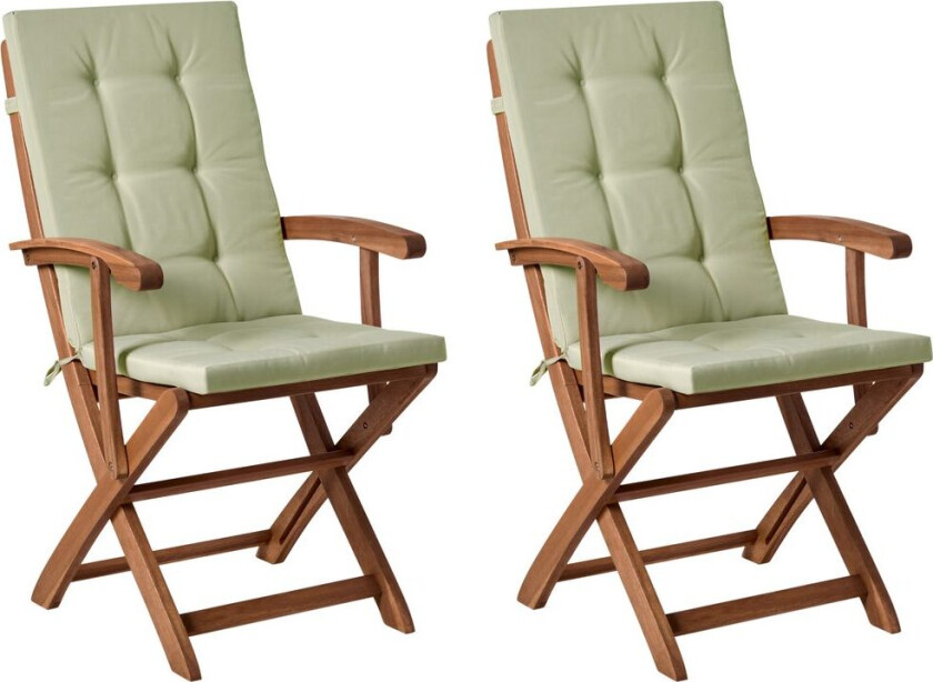 Hagestol Maui Premium 2-pakning - Lyst tre, grønn