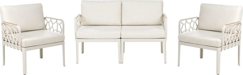 Sofasett Eriche - Beige, Brun