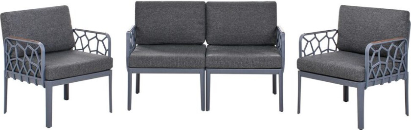 Sofasett Eriche - Grå, Brun