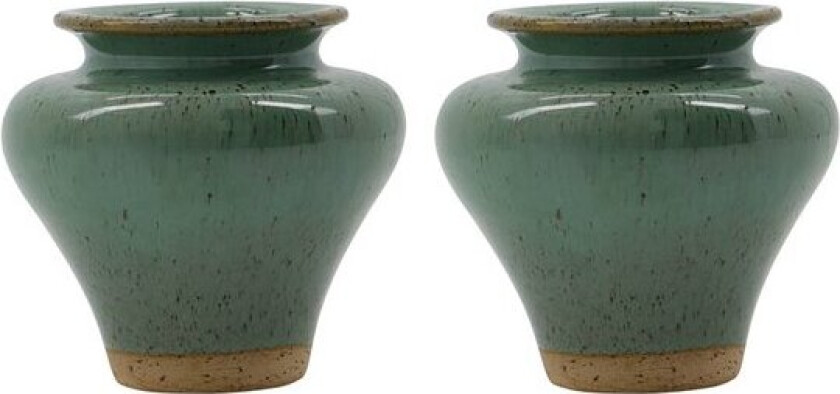 Kolo vase 8,5x9,5 cm 2 stk grønn