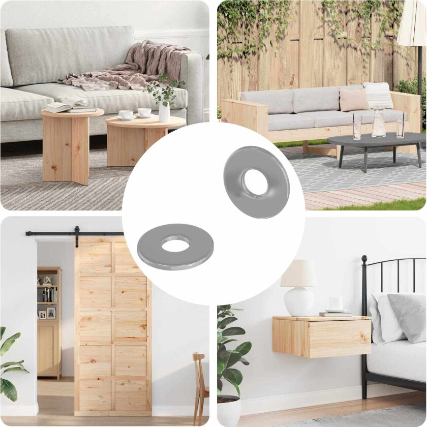 Vasker 2 pcs sølv 12 x 12 x 1,2 cm Jern