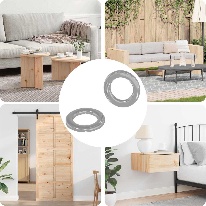 Vasker 2 pcs sølv 10 x 10 x 0,8 mm Jern