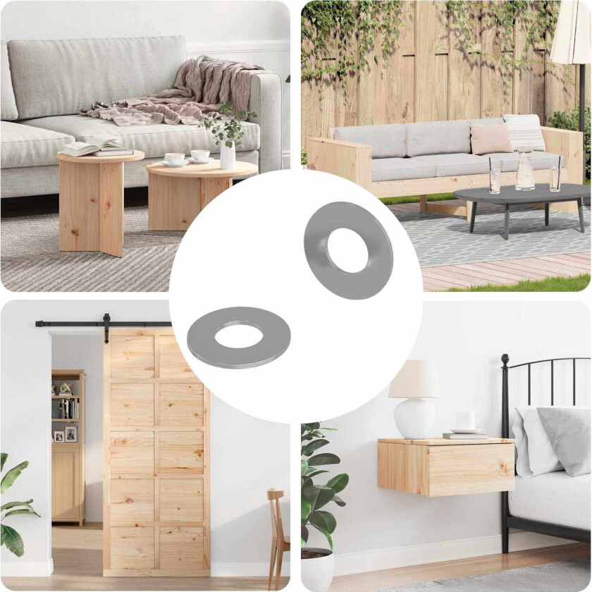 Vasker 2 pcs sølv 16 x 16 x 1,5 cm Jern