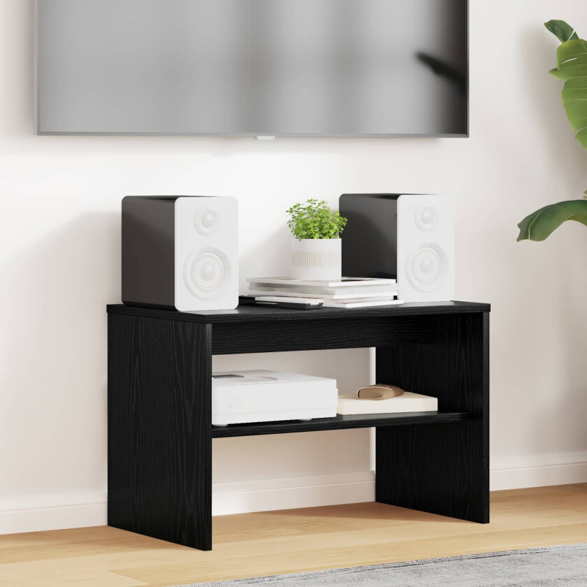 TV-skap Svart Eik 60 x 35 x 40 cm Konstruert tre