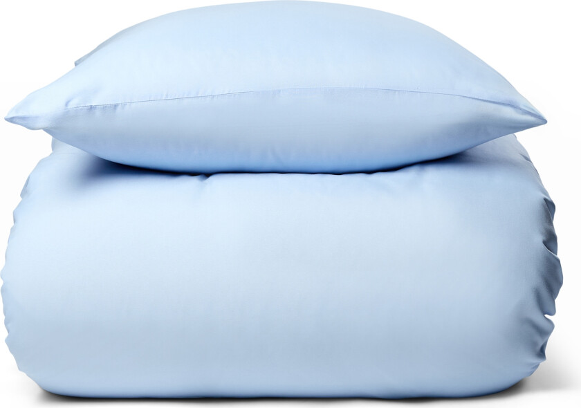 Ensfarget dobbelt sengetøy 200x220 cm - Pastell blått mikrofiber sengesett - IN Style sengetøy