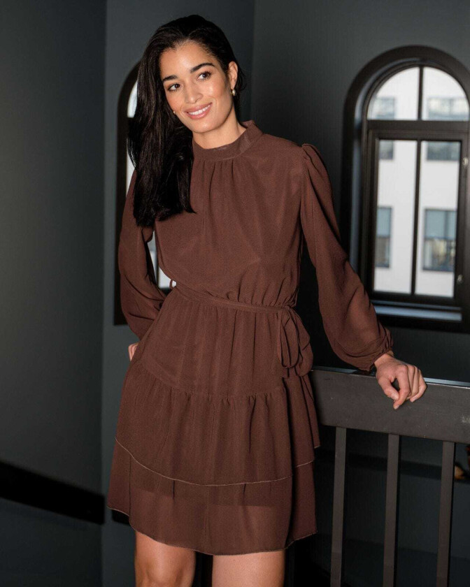 Kjole Sanni, XS, Kjole Brun XS