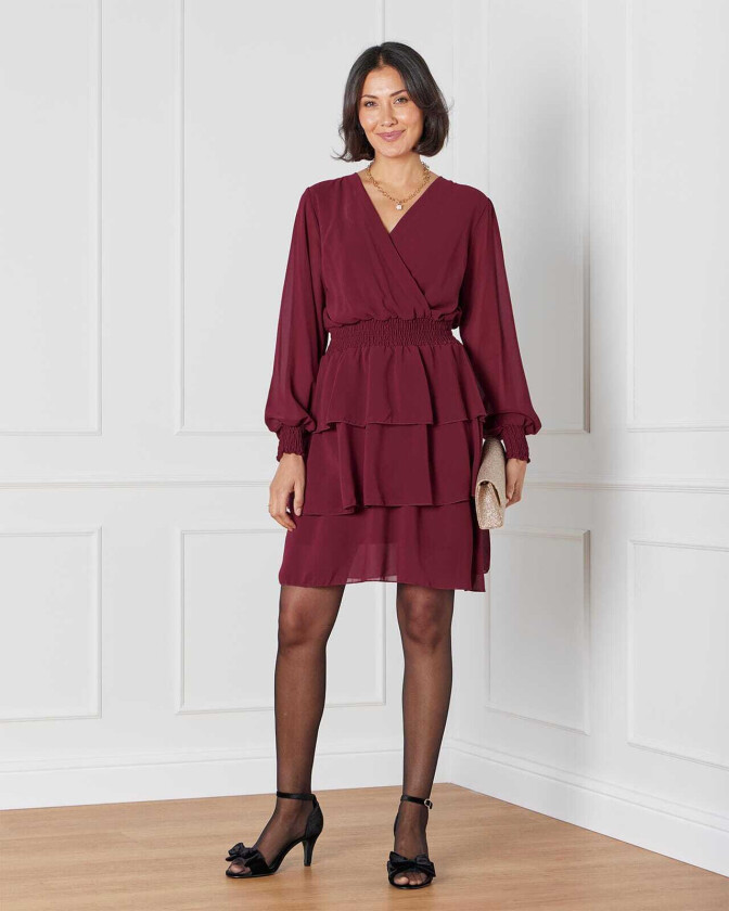 Kjole Cairo, S, Kjole Burgunder S