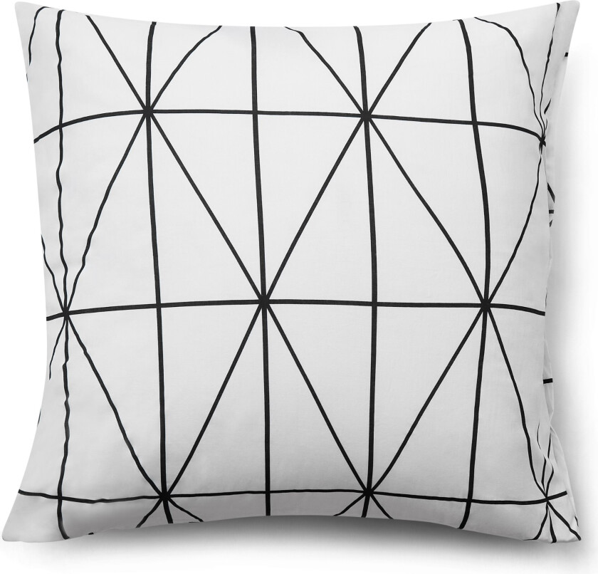 Putetrekk 100 % bomull - 60x63 cm - Hvitt sengesett putetrekk med harlekinmønster - Nordstrand Home dynetrekk