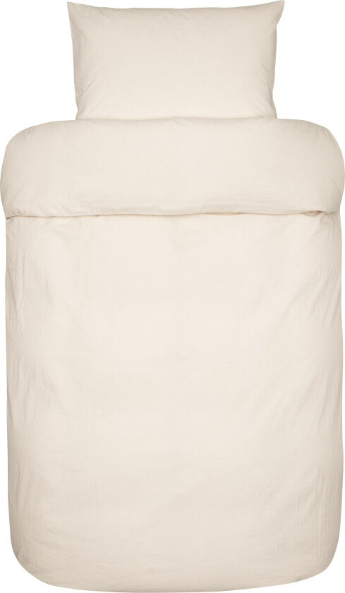 Vevd kreppsengetøy 140x220 cm - Beige sengesett i 100% myk bomull - Kreppsengetøy - Ara - Høie Of Scandinavia