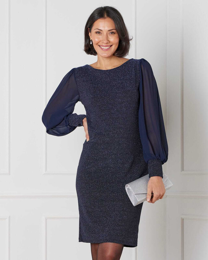 Kjole Athena Lurex, XL, Kjole Blå XL