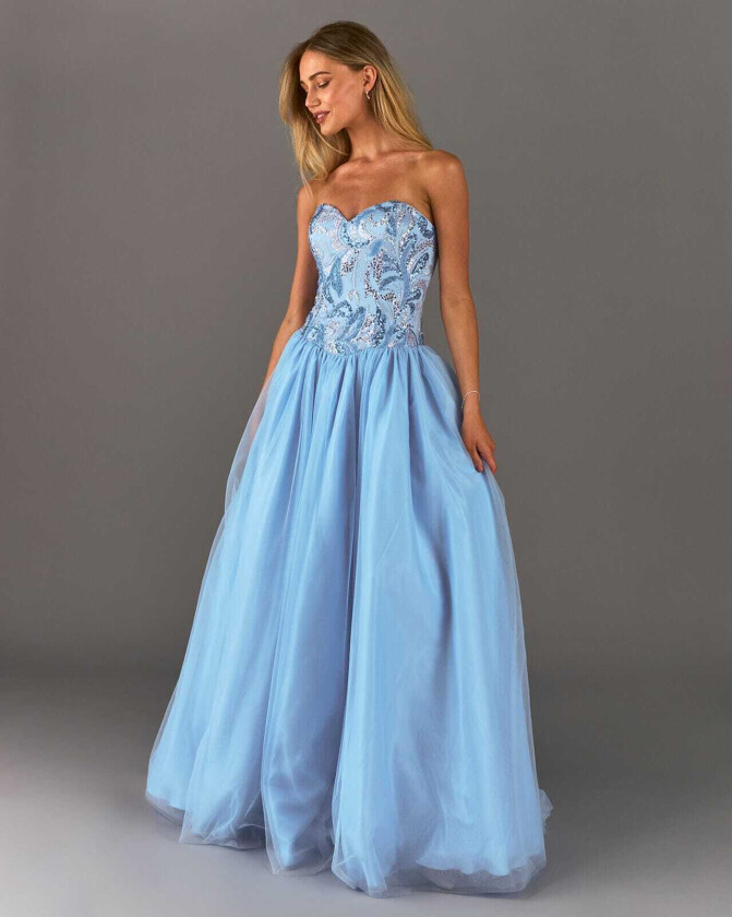 Ballkjole Savina, XXS, Kjole Blå XXS