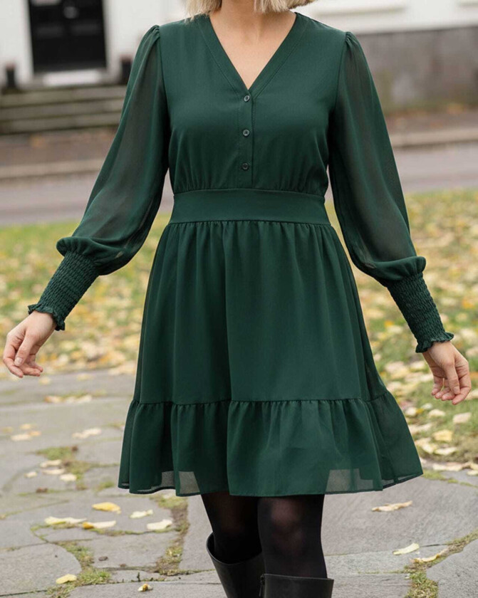 Kjole Emelina, XL, Kjole Grønn XL