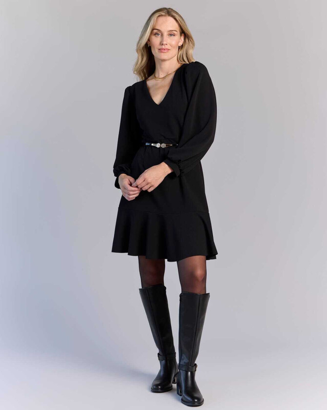 Kjole Cissy V LS , XS, Kjole Svart XS