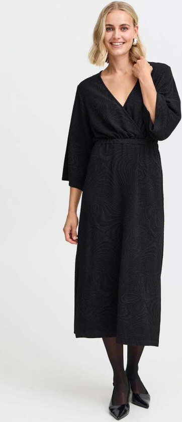 Midikjole Lyra, L, Kjole Svart L