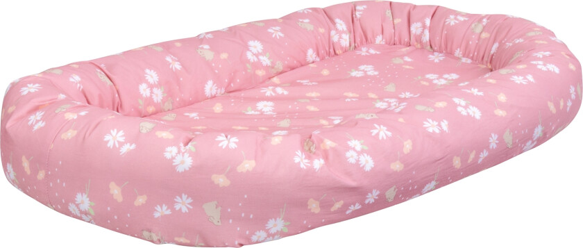 Babynest - Myk babynest 86 cm lang - Søt kanin kolleksjon til baby - Bomulls babyrede - Nordstrand Home babytilbehør