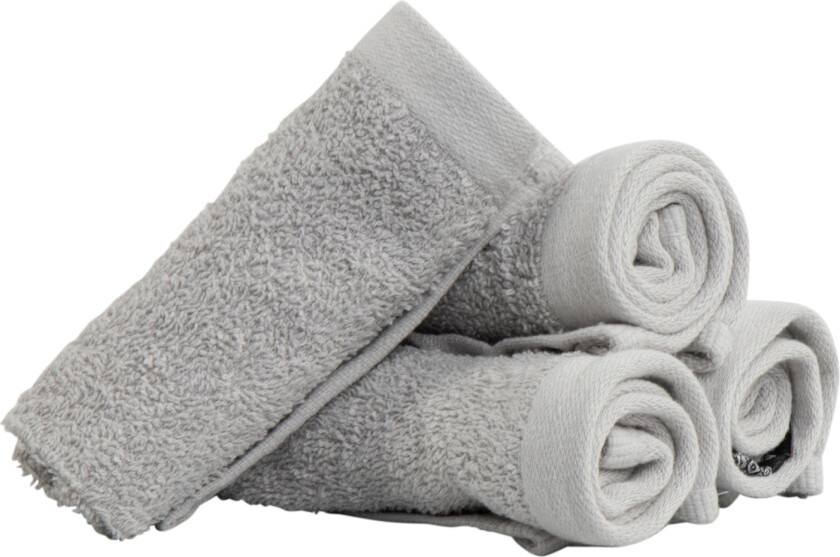 Vaskekluter 4-pak - 100% Myk bomull med høy absorberingsevne - 30x30 cm - Lysegrå vaskekluter fra danske By Borg