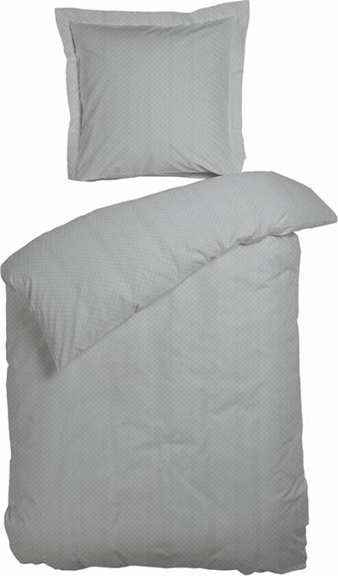 Lysegrått sengetøy 200x200 cm - Jacquard sengesett med mønster - Opal light grey - 100% myk bomull - Night & Day sengetøy