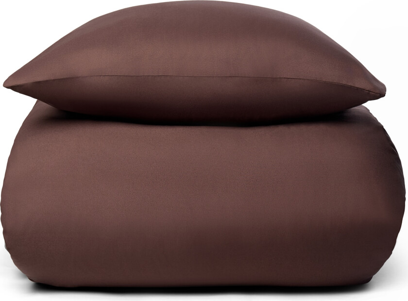 Ensfarget sengetøy - Brunt mikrofiber sengesett 140x200 cm - IN Style sengelinned