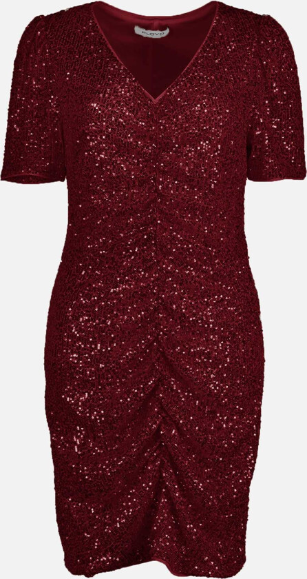 Paljettkjole Farah, XL, Kjole Rød XL