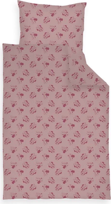 Minnie sengetøy 70x100 cm - Baby sengesett med Minnie Mouse - 100% bomulls sengetøy