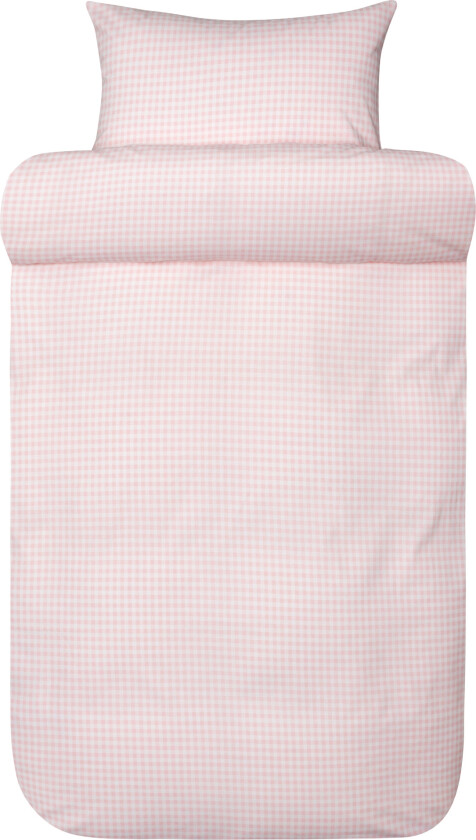 Bomullssengetøy 140x220 cm - Lyserutet sengesett i 100% ekstra fin bomull - Nils - Høie Of Scandinavia sengetøy